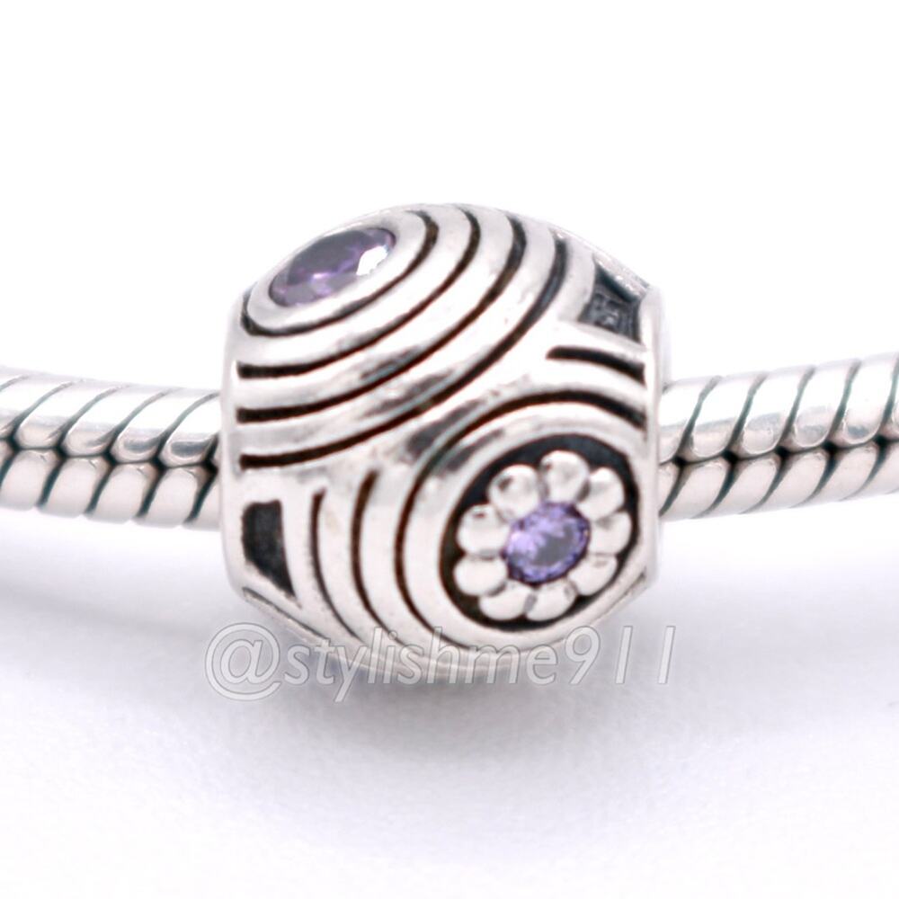 Authentic Pandora Hypnotic with Amethyst CZ Charm